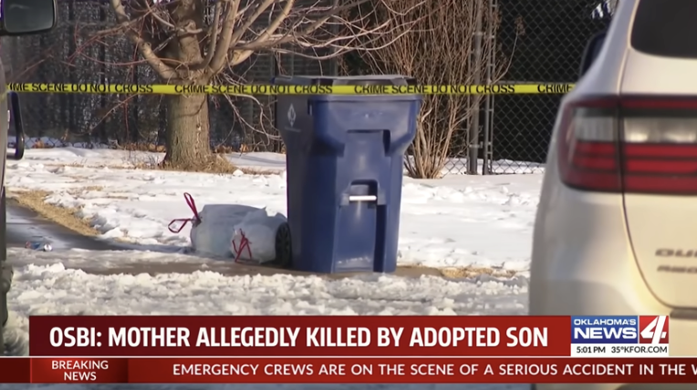 Trash can crime scene